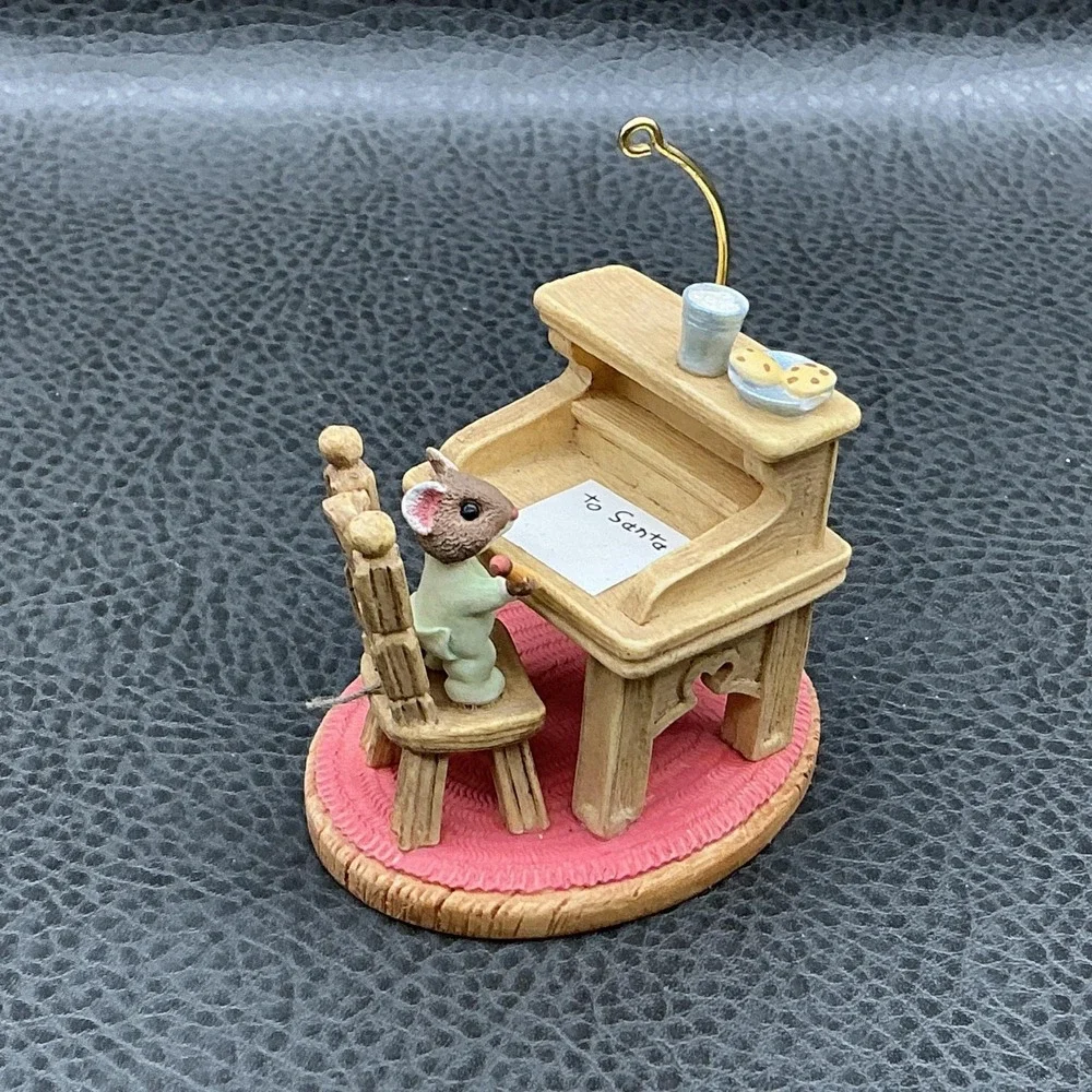 Vintage 1995 Hallmark Keepsake Wish List Mouse Ornament Tender Touches W Box